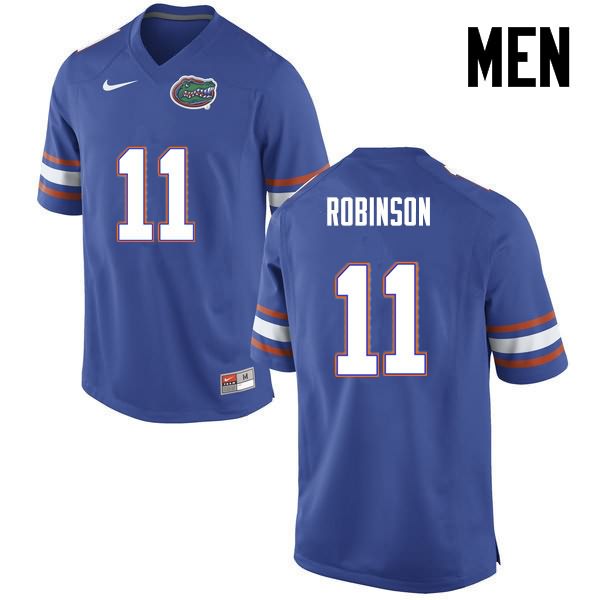 NCAA Florida Gators Demarcus Robinson Men's #11 Nike Blue Stitched Authentic College Football Jersey TSS4564ZD